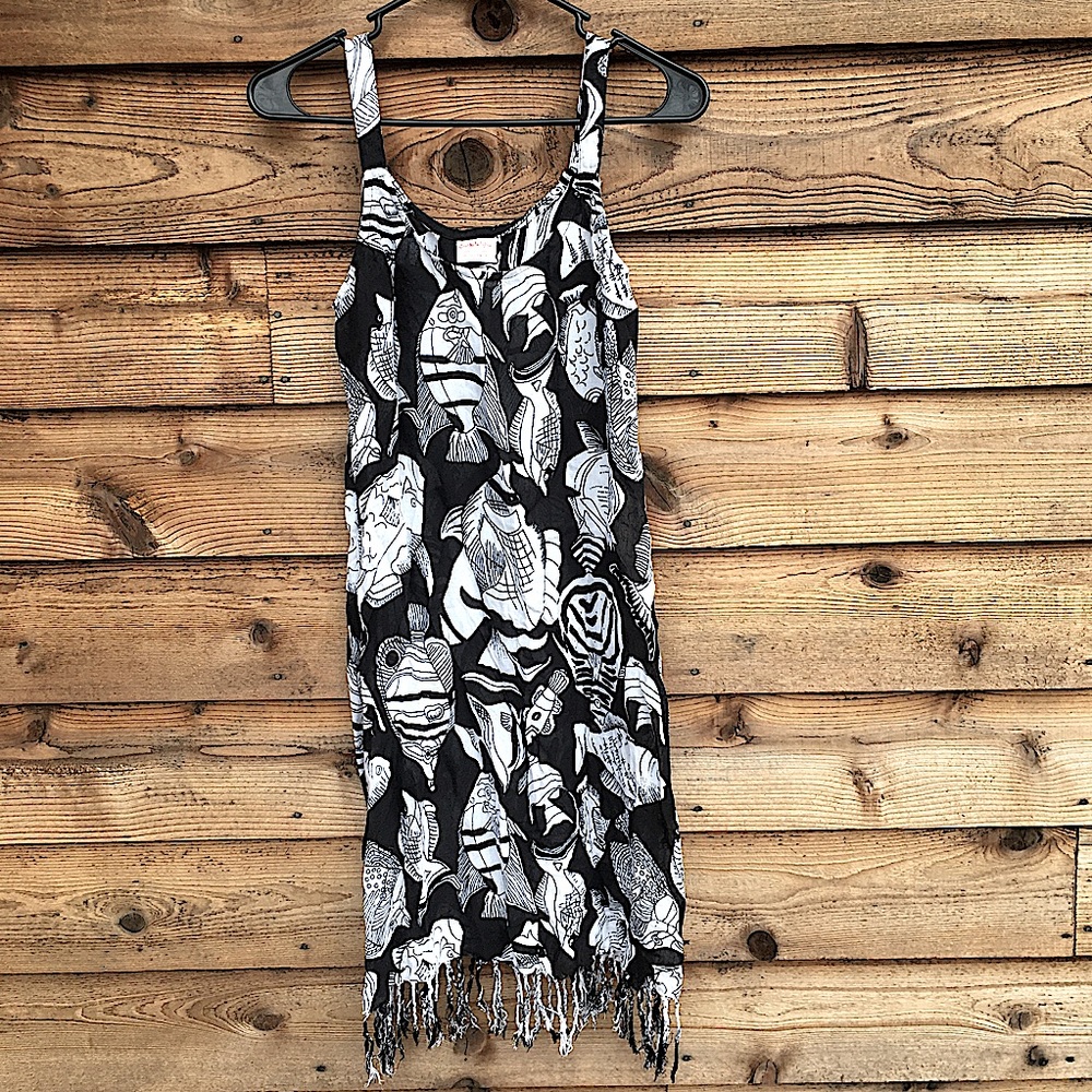 Bathing Suit Cover, Fish / Ocean Inspired Dress